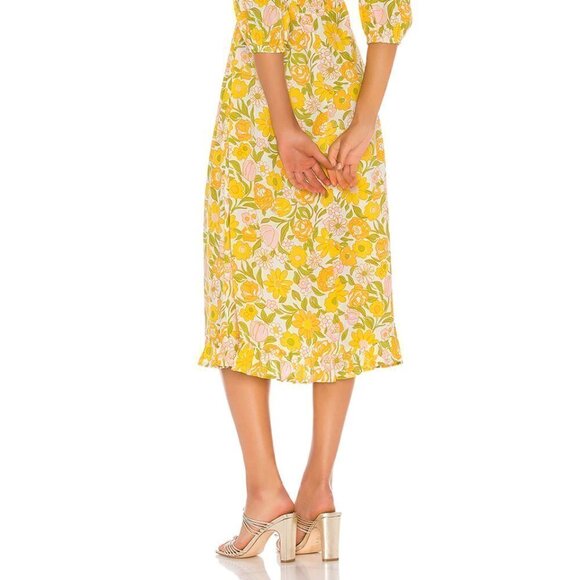 Faithfull The Brand Jean Marie Jolene Floral Print Midi Dress NWT Sizes 2/4/8 - Picture 5 of 17
